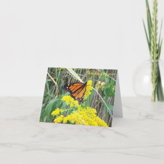Denken aan je kaart - bloemen met vlinder