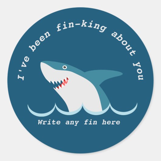 Denken aan je klassieke ronde sticker (Voorkant)