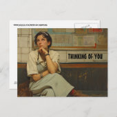 DENKEN AAN JE  MEISJE BRIEFKAART (Voorkant / Achterkant)