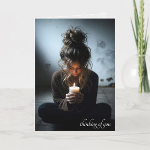 Denken aan je meisje in een donkere kamer kaart