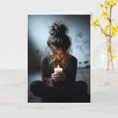 Denken aan je meisje in een donkere kamer kaart (Gele Bloem)