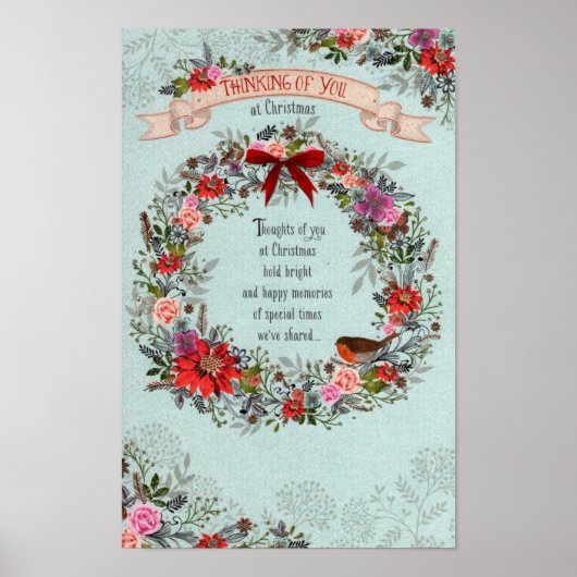 denken aan je op kerst poster (Voorkant)