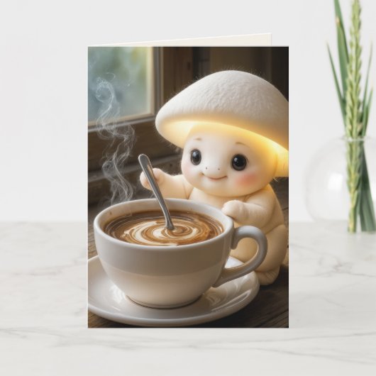 Denken aan je paddenstoel Munchkin met koffie Kaart (Voorkant)