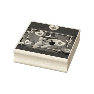 Denken aan je poedel houten rubberen stempel