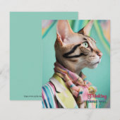 Denken aan je verkleed kat kaart (Voorkant / Achterkant)