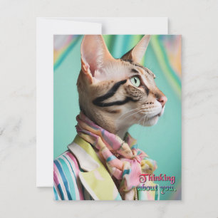 Denken aan je verkleed kat kaart