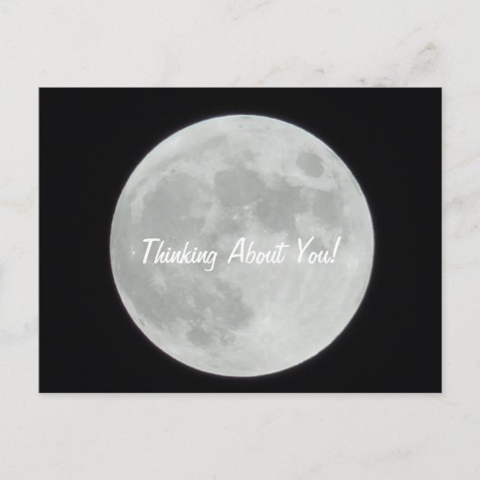 Denken aan je volle maan briefkaart (Voorkant)