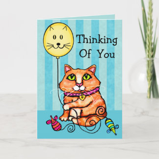 Denken aan je Wenskaart voor kattenliefhebbers Kaart