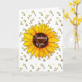 Denken aan jou (Bloemen) Kaart (Gele Bloem)