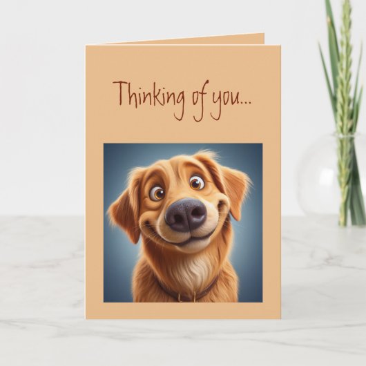 Denken aan jou brengt een glimlach op mijn gezicht kaart (Voorkant)