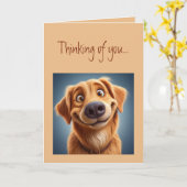 Denken aan jou brengt een glimlach op mijn gezicht kaart (Gele Bloem)