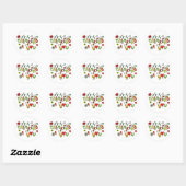 Denken aan jou Cartoon Doodle Text Ronde Sticker (Vel)