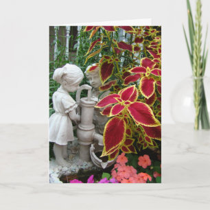 Denken aan jou, Coleus met pomp beeldje Kaart