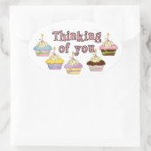 Denken aan jou Cupcake Sticker (Tas)