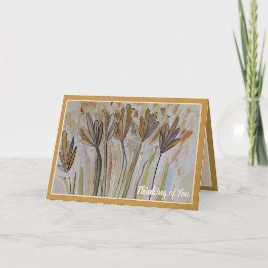 Denken aan jou - Field of Wild Flowers Kaart (Voorkant)