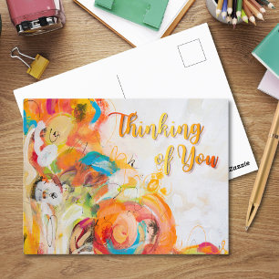 Denken aan jou Levendig Abstract Briefkaart