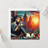 Denken aan jou, mijn vriend | leesvrouw kaart (Voorkant / Achterkant in situ)