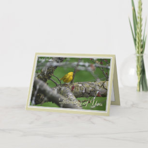 Denken aan jou Mooie Vogel Wenskaart Feestdagen Kaart