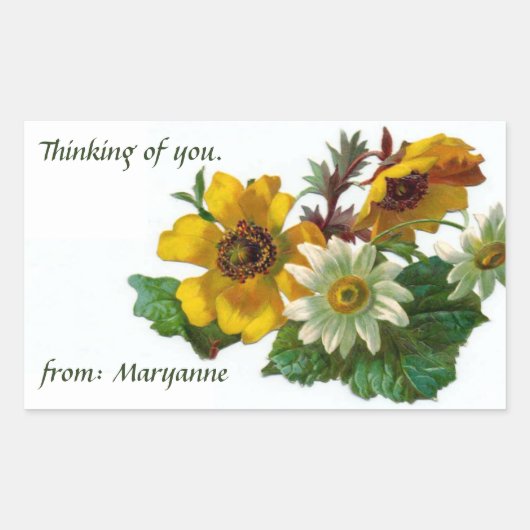 denken aan jou of cadeau label sticker (Voorkant)