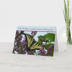 Denken aan jou op je verjaardag kaart