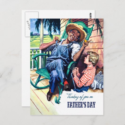 Denken aan jou op Vaderdag Briefkaart (Voorkant / Achterkant)