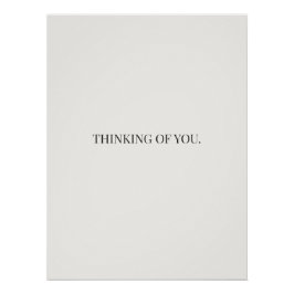 Denken aan Jou Poster – Citaat voor Zachte Steun  Perfect Poster