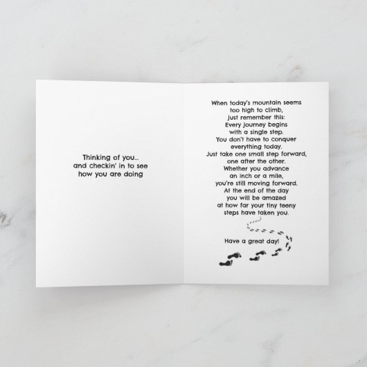 Denken aan jou, stap voor stap kaart (Binnen)