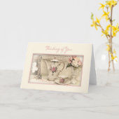 DENKEN AAN JOU -  theeset Kaart (Gele Bloem)