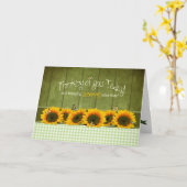 Denken aan jou - Zonnebloemen en vlinders Kaart (Gele Bloem)