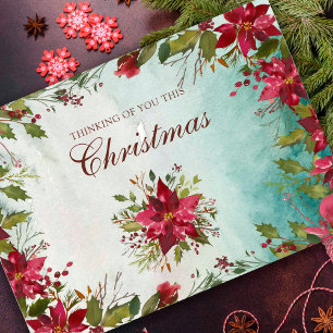 Denken aan U Condoleance Sympathie Kerstmis Feestdagen Kaart