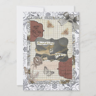 Denken aan u Doordacht Gezegde Wenskaart Bedankkaart