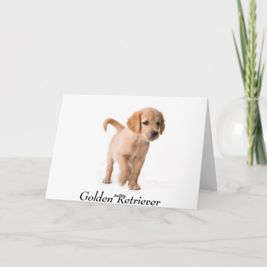 Denken aan u Golden Retriever Puppy Dog Kaart (Achterkant)