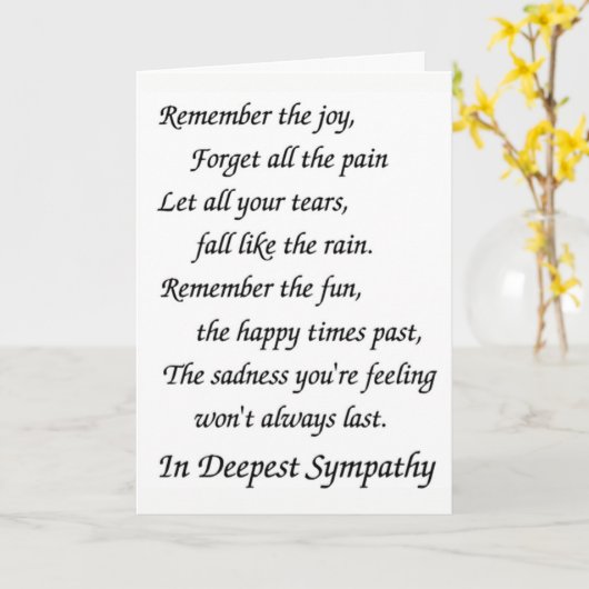 **DENKEN AAN U** OMDAT IK ALTIJD DOOD HEB KAART (Gele Bloem)