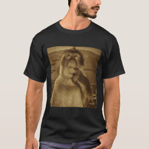 Denken Aap Meme Vintage Retro T-shirt