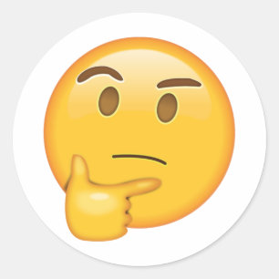 Denken Gezicht - Emoji Ronde Sticker