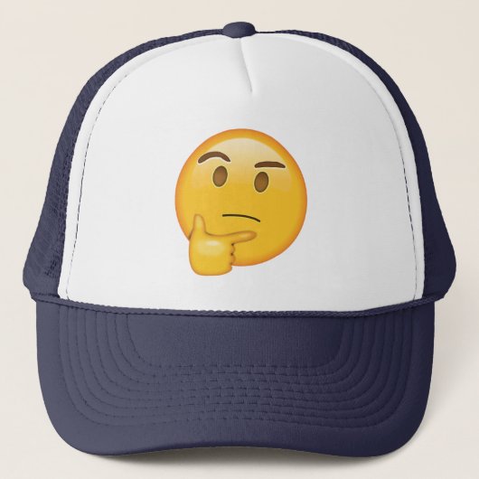 Denken Gezicht - Emoji Trucker Pet (Voorkant)