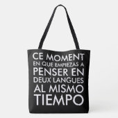 Denken in het Frans en het Spaans Tote Bag (Achterkant)