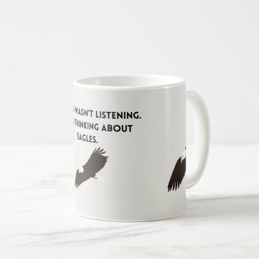 Denken over adelaars koffiemok (Voorkant rechts)