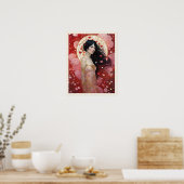 Denken over liefde Valentijnsdag kunst Poster (Keuken)