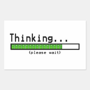 Denken... Wacht alsjeblieft op grappige stickers