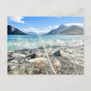 Denkend aan jou liefde condoleance landschap kaart