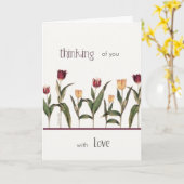 Denkend aan jou, met liefde, kanker aanmoediging, kaart (Gele Bloem)