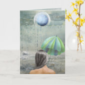 Denkend aan Jou - Moderne Fantasie Kunst Verjaarda Kaart (Gele Bloem)