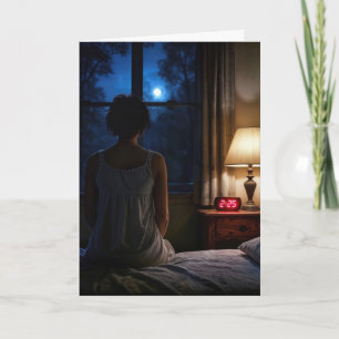 Denkend aan Jou Vrouw Zit op Haar Bed Kaart