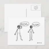 denkend briefkaart (Voorkant / Achterkant)