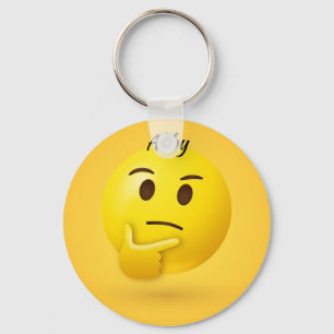 Denkend Gezicht Emoji Persoonlijke Naam Sleutelhanger