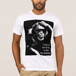 Denkende aap Shakespeare citaat Pop Art Heren T-shirt