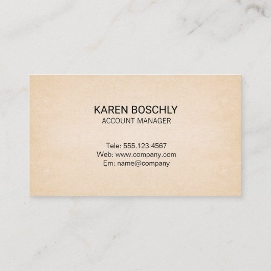 Denkende Versnellingen Papierstructuur Achtergrond Visitekaartje (Achterkant)