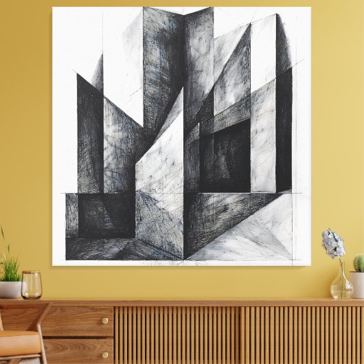 Denkstructuren Canvas Afdruk (Insitu (Woonkamer))