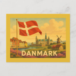 Denmark Castle Windmill Briefkaart